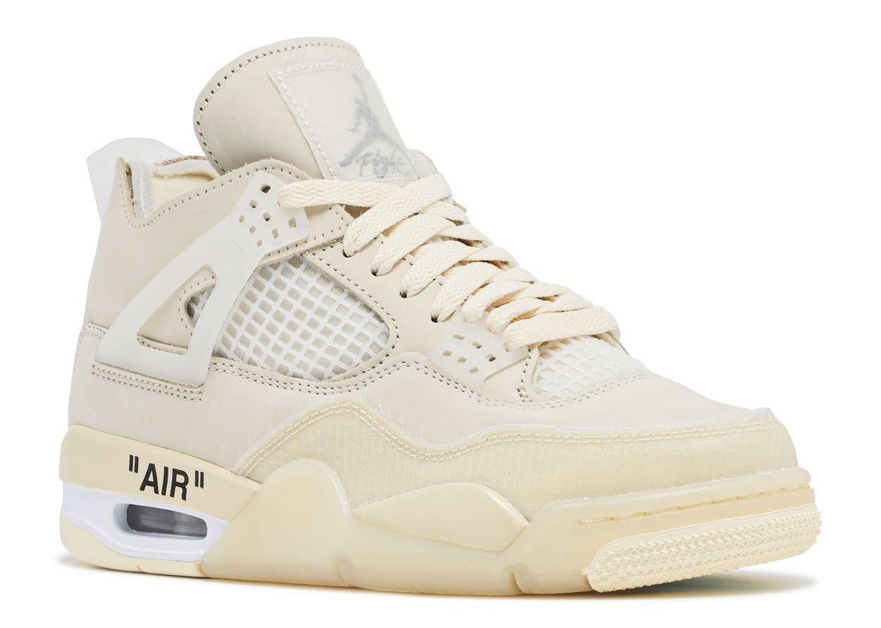 Off-White x Jordan 4 Retro 'Sail' - Kicks Loft