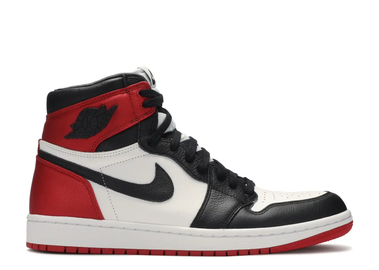 Jordan 1 Retro High 'Satin Black Toe' - Kicks Loft
